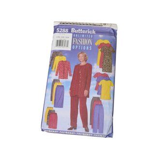 Butterick 5288 Ladies Wardrobe Pattern Size 22W 24W 26W Cut Vintage 1997 91268